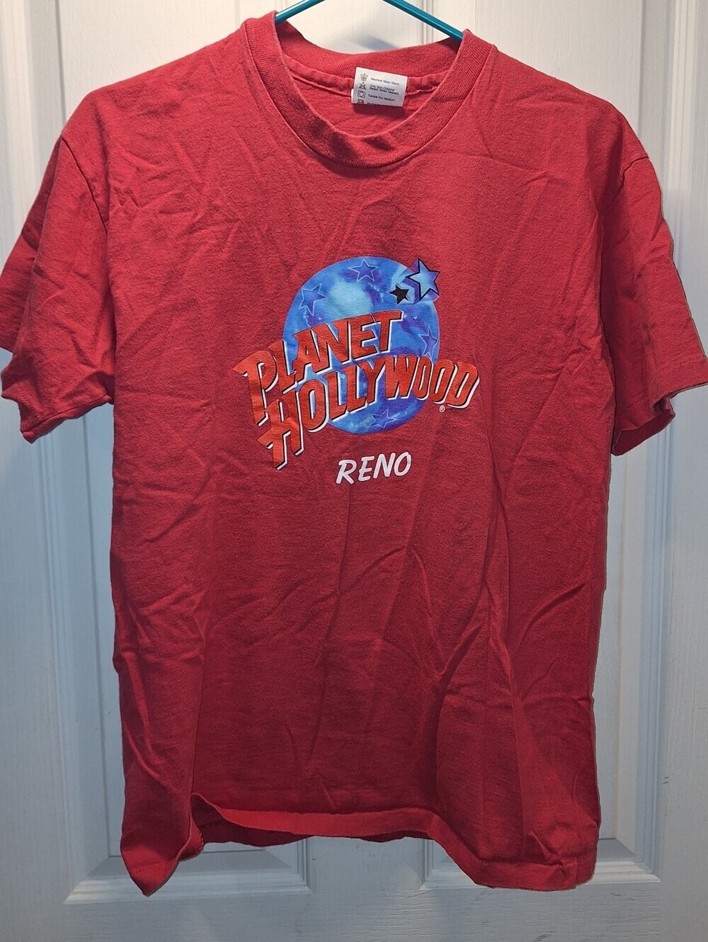 Planet Hollywood Men Large Red Vintage Graphic Tee